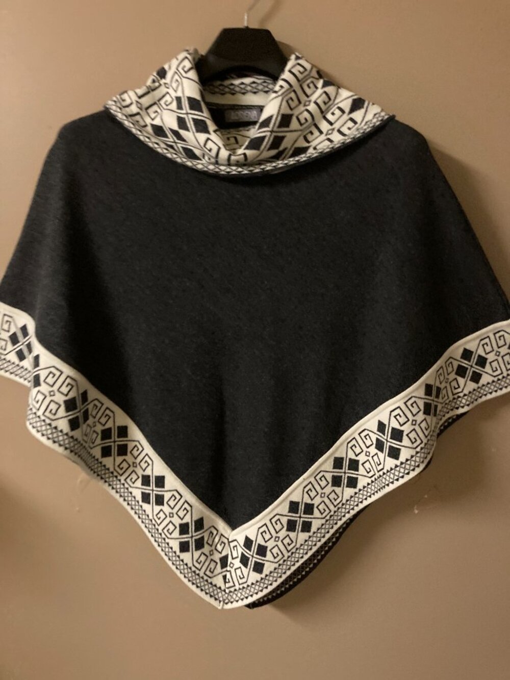 LORENA---   SO SOFT -- 100%  ACRYLIC  - PONCHO WITH COWL NECK